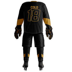 Vente en gros d'uniformes de hockey sur glace personnalisés fabriqués au Pakistan Vêtements de sport d'équipe par sublimation Conception de logo en tissu respirant de haute qualité OEM - Product Image 6