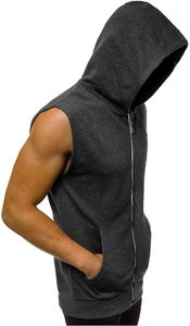 Sweat-shirt zippé en polyester/coton pour homme, coupe classique, sans doublure, fermeture éclair, en molleton, antibactérien, séchage rapide - Product Image 2