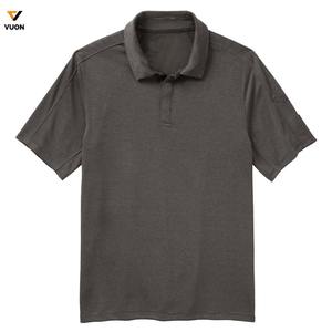 Polo d'entraînement en coton polyester CVC de haute qualité pour hommes Logo personnalisé T-shirt de polo de golf tricoté à séchage rapide pour hommes - Product Image 1