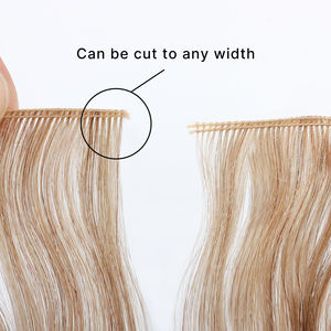 Capelli grezzi Top Ranking europeo 12A doppio disegno russo invisibile legato a mano geniale trama capelli extension capelli umani - Product Image 2