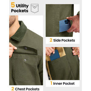 High Performance 100% Cotton <b>Canvas</b> Men's <b>Jackets</b> Winter Best Quality Man <b>Jackets</b> Quick Dry Breathable <b>Canvas</b> <b>Jacket</b> For Man - Product Image 5