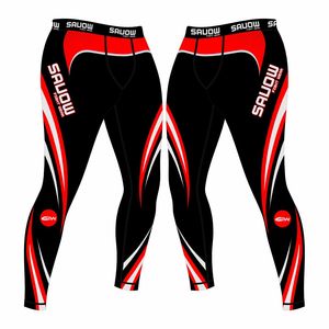 Collants de base pour homme, séchage rapide, compression, taille élastique, respirant, leggings de sport en fibre de bambou avec imprimé - Product Image 1