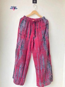 Ensemble de pyjama fait main Tie Dye Sari indien bohème en soie vêtements de nuit d'été vêtements de nuit légers Boho soie mélangée Boho vêtements de détente - Product Image 2