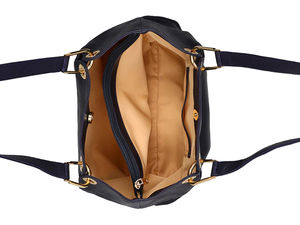 Bolso de mano de cuero genuino de alta calidad para mujer Color personalizable con logotipo OEM Suave de gran capacidad al por mayor con dos asas - Product Image 3