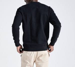 Nouveau design sweats avec logo personnalisé imprimé personnaliser 100% coton tenue décontracté confortable hommes sweats couleur noire - Product Image 2