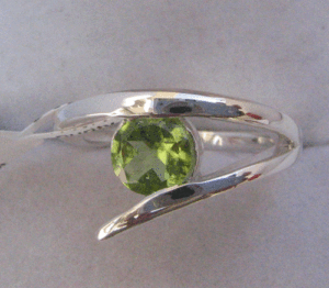 Shah Gems Women's Natural Peridot <b>Ring</b> in 925 Sterling <b>Silver</b> for Everyday Wear Cut Topaz Pink Sapphire with <b>Emerald</b> Cut Stone - Product Image 1
