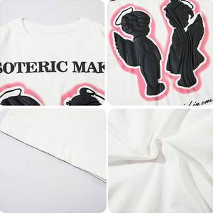 T-shirts pour hommes Impression de mode T-shirt à col rond en coton épais T-shirt à conception personnalisée pour T-shirts pour hommes - Product Image 3