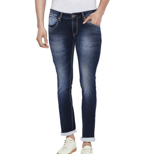 กางเกงยีนส์สำหรับขี่มอเตอร์ไซค์ คุณภาพสูง สีน้ำเงินเข้ม ทรงสลิมฟิต สกินนี่เดนิม ผู้ผลิตขายส่ง - Product Image 5