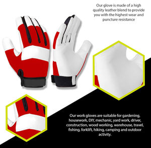 Recién llegado, guantes mecánicos de dedo completo de alta resistencia, guantes de construcción de trabajo mecánico de cuero Flexible a prueba de espinas para jardín - Product Image 4