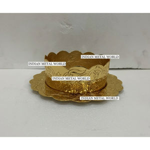 Bol à chocolat martelé en laiton pur fait à la main, finition dorée métallique, bol à collation et à dessert, vaisselle de table, article cadeau - Product Image 5