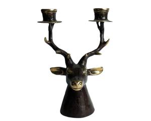 Vintage Deer Sculpture Candelabra Bronze Deer <b>Candle</b> Holder with 2-<b>Candle</b> Capacity for Christmas Occasions - Product Image 1