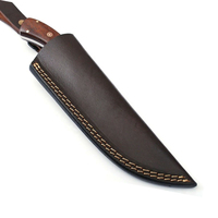 Tendance vente prix usine couteaux de chasse personnalisé à la main corne de taureau poignée couteau de chasse couteau de survie avec gaine en cuir