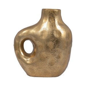 Black Simple Vase With Gold Detailing Perfect For Bedroom <b>Study</b> <b>Desk</b> Living Room Lounge And Creative Gift Or Decorative Use - Product Image 6