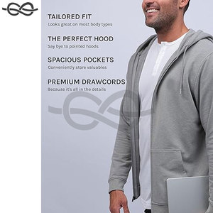 Sudadera con capucha de algodón Vintage para hombre, Jersey Retro básico holgado a la moda, ropa de calle con estampado en relieve, sudadera informal con capucha de invierno - Product Image 6