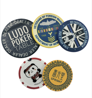 Étui personnalisé durable et écologique pour jetons de poker en céramique, design à compartiments intégrés, 39 mm x 3,5 mm, 10 g, marque HG, pour jeux de hasard