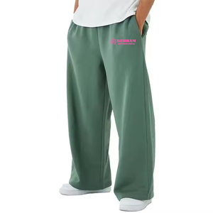 Good quality <b>Slim</b> Fit Men's Winter <b>Jogger</b> Flared Pants 100% Cotton Blank Plain Fleece Elastic Waist Quick Dry Casual - Product Image 1