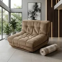 Vakuum-Kompressions-Transport Minimalistisches Einzelsitzer-Wohnzimmer-Sofabett Hochdichter Schwamm Ergonomische Konturstütze Couch