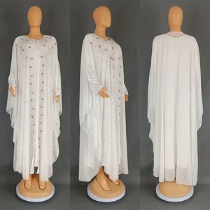 Thobe / Thawb OEM Venta directa de fábrica Vestido largo islámico Mujeres Ramadán Ropa Color liso Mujeres Abaya - Product Image 6