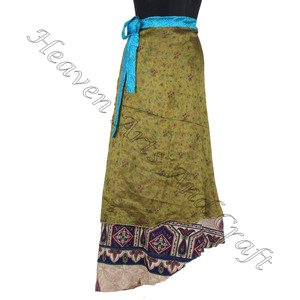 Falda larga asimétrica cómoda de estilo bohemio para mujer Tamaño libre Ropa de verano multicolor Último diseño de estilo hippie - Product Image 3