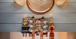 ชุดถ้วยชามอินเดีย106ชิ้นสำหรับ6คนรูปทรงสำหรับปาร์ตี้ฉลองครบรอบของขวัญที่ดีสำหรับวันแม่วันพ่อ - Product Image 3