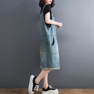 Summer Short Loose Big Size Wide Leg Denim Overalls <b>for</b> <b>Women</b> <b>Casual</b> Oversized <b>Jumpsuits</b> Baggy Bib Pants Straps Jeans 2025 - Product Image 5