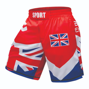 Shorts de sport unisexes OEM pour la boxe, extensibles, avec logo personnalisé imprimé, 100% polyester, respirants, séchage rapide, légers, style Bermuda - Product Image 5