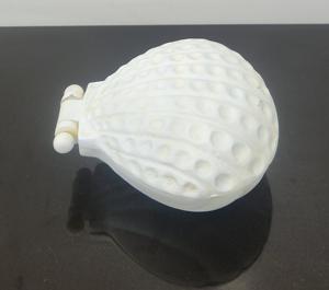 Boîte à coquillages au design réaliste Boîte à bijoux côtière en métal de qualité avec décor de coquillages océaniques Nouveau style Figurine de maison Stockage sur le thème de la plage - Product Image 4