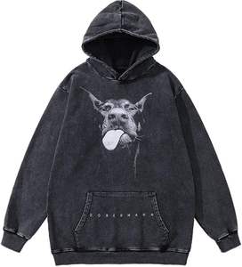 Venta caliente logotipo personalizado impresión 100% algodón invierno hombres sudadera estilo Casual cómodo ajuste suelto más demandado - Product Image 2