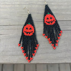 ต่างหูลูกปัดแก้วทันสมัยดีไซน์เทอร์ควอยซ์ขอบเรียงเป็นเอกลักษณ์ของขวัญจากงานหัตถกรรม - Product Image 1