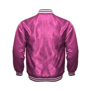Customized Men's Clothing Manufacturer High Quality Fashion Satin <b>Jacket</b> Embroidery Windbreaker Warm Satin Bomber <b>Jacket</b> for Men - Product Image 2