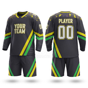 Service OEM personnalisé Ensemble d'uniformes de hockey sur glace Maillot sublimé Shorts Équipe professionnelle Écologique Séchage rapide Respirant - Product Image 6