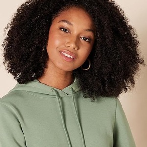 Sweat à capuche épais à manches régulières pour femmes avec capuche à cordon 100% coton polaire - Product Image 4