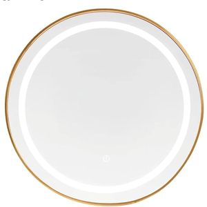 LED 60cm Round Gold Makeup <b>Mirror</b> Contemporary <b>Silver</b> Wall Bathroom <b>Mirror</b> for Cosmetics Smartspace at Product - Product Image 1