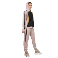 Fournisseur direct d'usine - Survêtement pour femme de qualité supérieure, en molleton 100% coton, avec boutons, motif dentelle, coupe courte