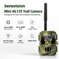 Caméra de surveillance solaire 4G LTE 64MP 4K avec vision nocturne infrarouge 66-98 pieds, étanche IP66, CMOS sans fil pour extérieur
