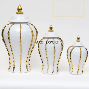 Elegante Jarra Decorativa Blanca de Lujo, Diseño Moderno y Elegante, Decoración Multiusos, Proveedor Indio - Product Image 3