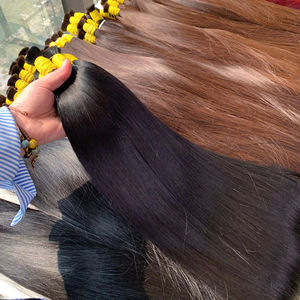 Meilleure vente 100% vierge vietnamienne extensions de cheveux crus naturel droit foncé en vrac produit de beauté pour les femmes - Product Image 1