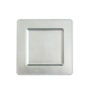 Plat à dessert en porcelaine à bordure carrée 6 8 10 pouces Vaisselle de Noël Assiette à dîner élégante pour le dessert et la présentation de gâteaux - Product Image 1