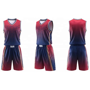 Maillots réversibles de basket-ball par sublimation personnalisés OEM Style d'ensemble d'uniformes imprimés grande taille respirants - Product Image 1