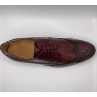 Chaussures Derby en cuir pour homme, fabriquées à la main, de luxe, à lacets, à bout ailé, toutes saisons, fabriquées en Italie