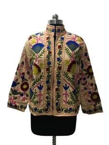 Veste en coton brodé Suzani multicolore faite à la main pour femmes veste respirante au design floral artisanal pour femmes - Product Image 3