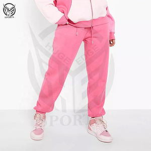 Women's for <b>Pink</b> High Waist <b>Hoodie</b> Joggers Petite Clothing Set with Solid Pattern Matching Outfits Pants for <b>Ladies</b> - Product Image 6
