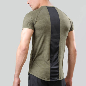 2023 vente en gros personnalisé course vêtements de sport t-shirts Compression hommes Fitness vêtements O cou t-shirts - Product Image 3