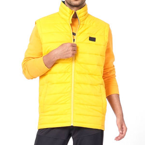 Gilet matelassé d'extérieur en toile pour homme, chaud et personnalisé, le plus vendu, 100 % polyester de haute qualité, sans manches, avec fermeture éclair et col montant - Product Image 1