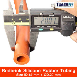 ท่อยางซิลิโคนเรดบริกทนความร้อนได้สูงสุดขนาด TUHTQHR6012X20 ID.12mm x OD.20mm - Product Image 4