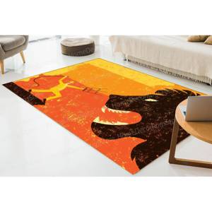 Tapis imprimé Lion Tamer Painting - Décoration douce, colorée et personnalisée, tapis fin non tissé - Product Image 3
