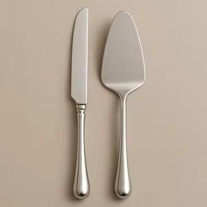 Servidor de pastel con mango de ratán rústico, espátula de postre de acero inoxidable, decoración de granja moderna, accesorio de cocina natural - Product Image 2