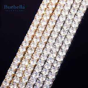 Hot Sale 14K <b>Gold</b> Plated 925 Sterling Silver 10mm Iced Tennis <b>Chain</b> for Men Jewelry - Product Image 4