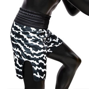 Material duradero Hombres Muay Thai Short Disponible en venta al por mayor Precio por encargo Antiarrugas Muay Thai Short con calidad superior - Product Image 5