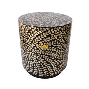 Hot <b>Sale</b> Handmade Mother of Pearl <b>Stool</b>, Coffee Table New Design Eco-Friendly Rattan Side Table from Vietnam - Product Image 3